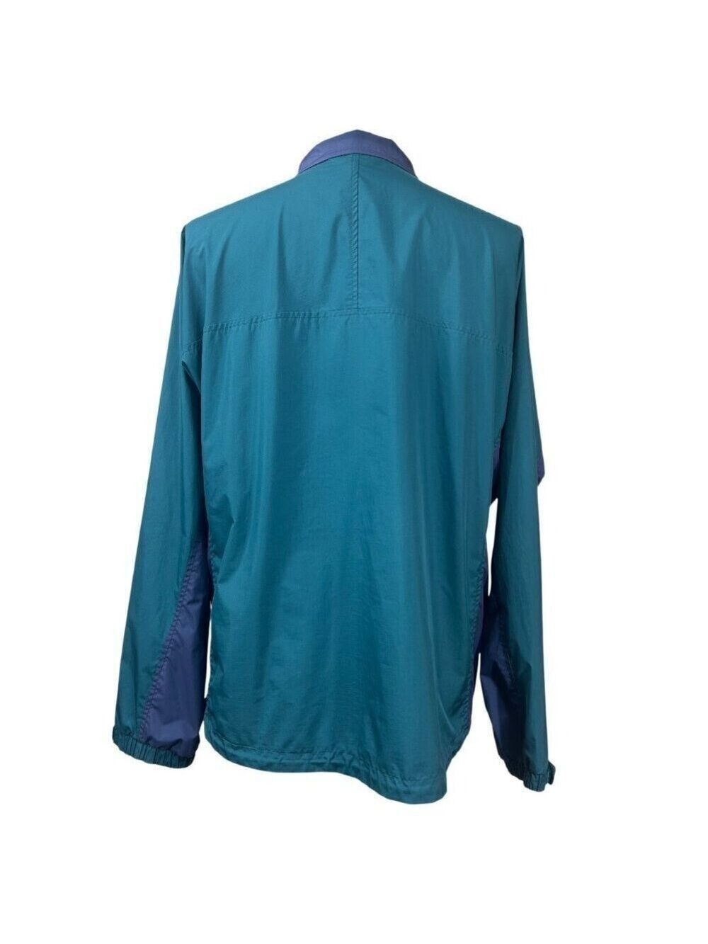 L.L. Bean Men's Blue Teal Full Zip Nylon Packable Windbreaker Size L - Picture 3 of 14